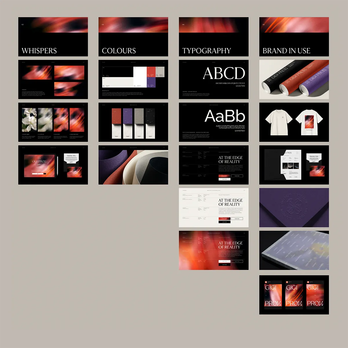 Gigi Prow brand identity guidelines for premium fine art photography