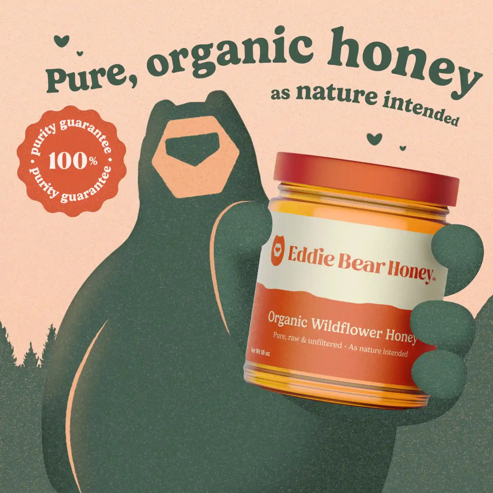 Mascot design and animation, and food packaging design for a Nashville honey company